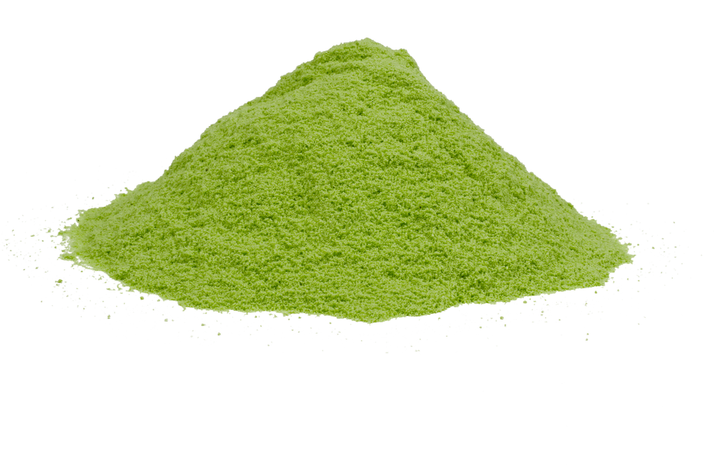 A pile of instant matcha powder