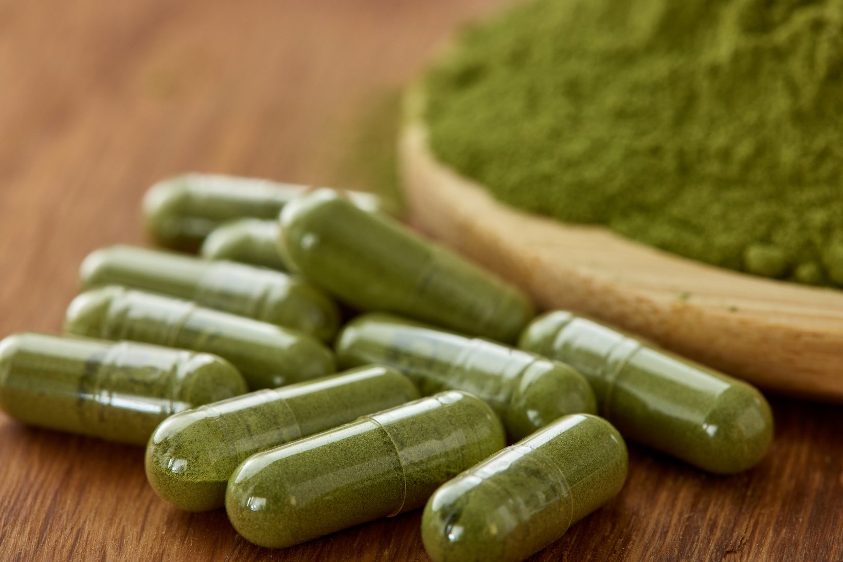 Capsules filled with Moringa powder